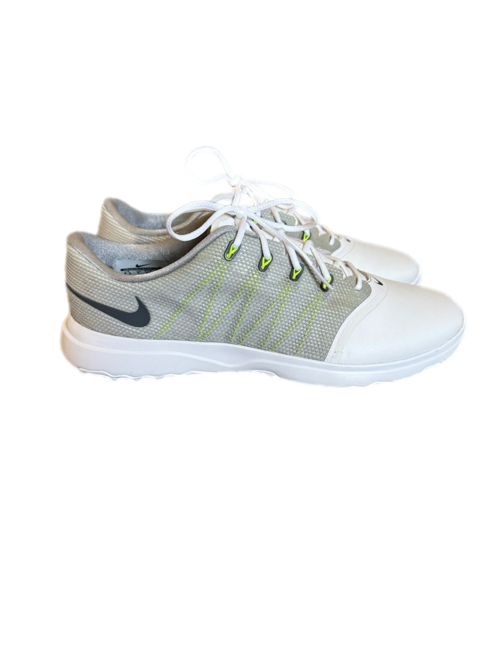 Nike Lunar Empress 2 women’s White and Light Gray spikeless golf shoes - Picture 3 of 8